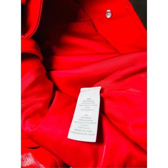 NEW Cinq a Sept Women's Zoe Faux Leather Sangria Moto Jacket Red Size Small NWOT - Picture 8 of 8
